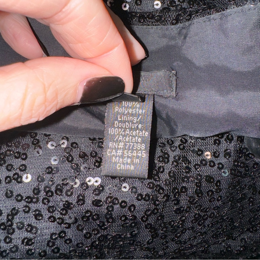J. Crew Factory Sequin Dress Black Size 8 - Picture 5 of 5